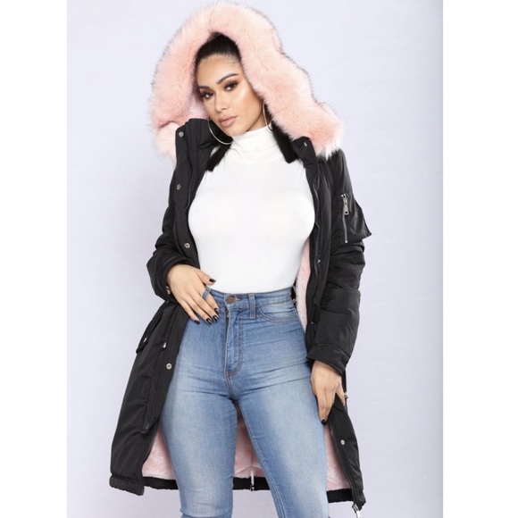 🖤💕Fashion Nova💕🖤 faux fur utility coat jacket - Picture 3 of 7